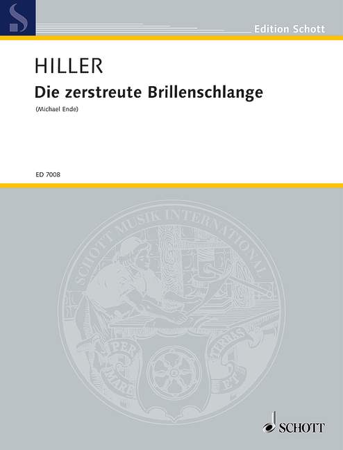 Die zerstreute Brillenschlange, Diminuendo für einen Erzähler, einen Klarinettisten und Bordun, performace score. 9790001073783