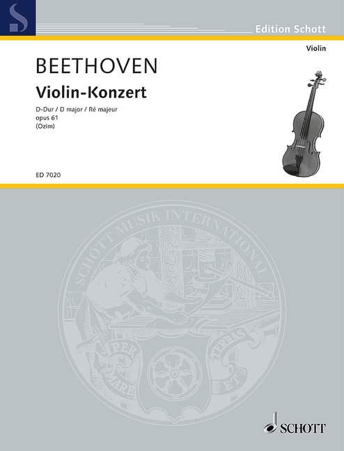 Concerto D Major op. 61, violin and orchestra, solo part