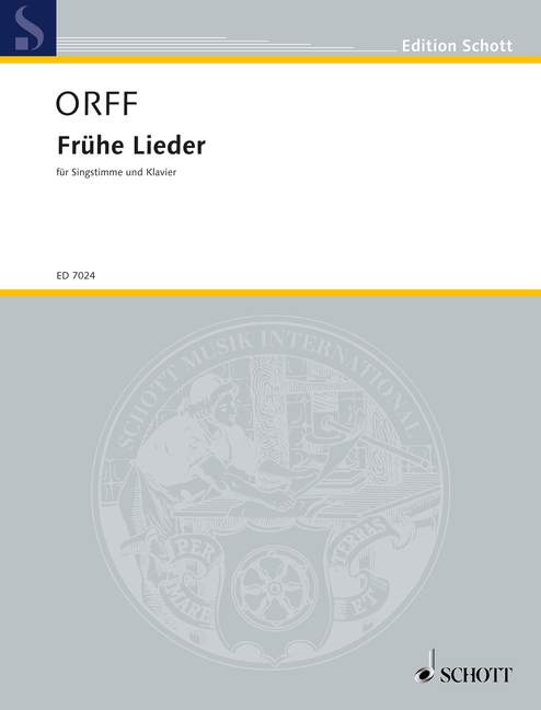 Frühe Lieder, voice and piano