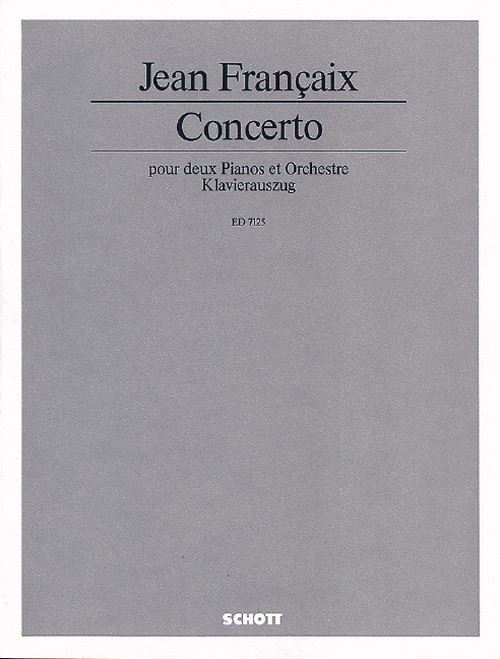 Concerto, 2 pianos and orchestra, piano reduction for 3 pianos