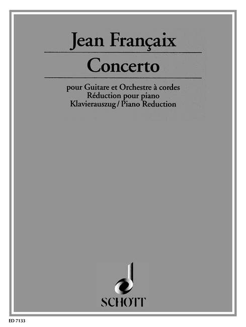 Concerto, for guitar and sting orchestra, piano reduction with solo part