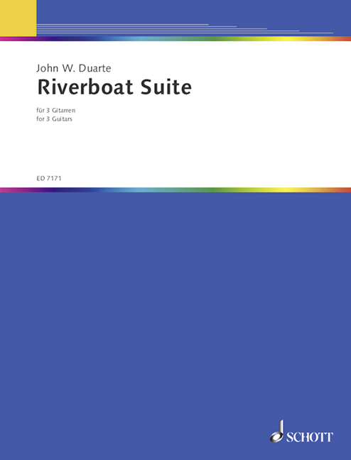 Riverboat Suite op. 94, mit Verwendung deutscher Volkslieder, 3 guitars, score and parts