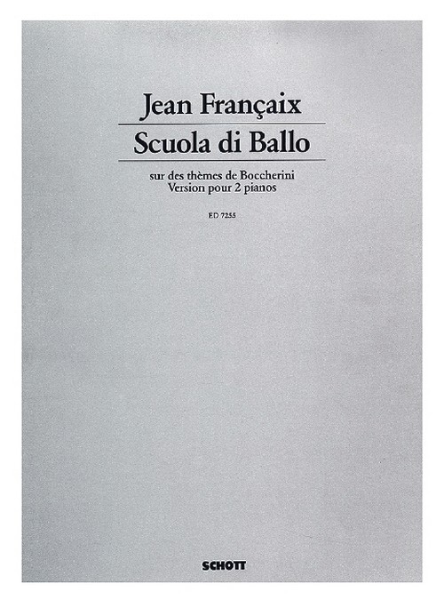 Scuola di Ballo, on the themes of Boccherini, 2 pianos (4 hands). 9790001075947