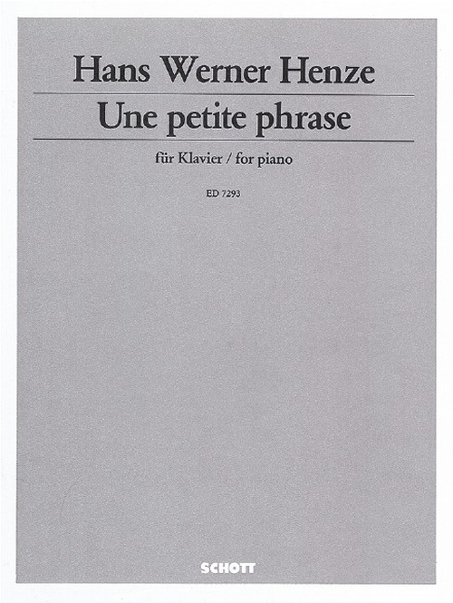 A small phrase, from the film Un amour de Swann, piano