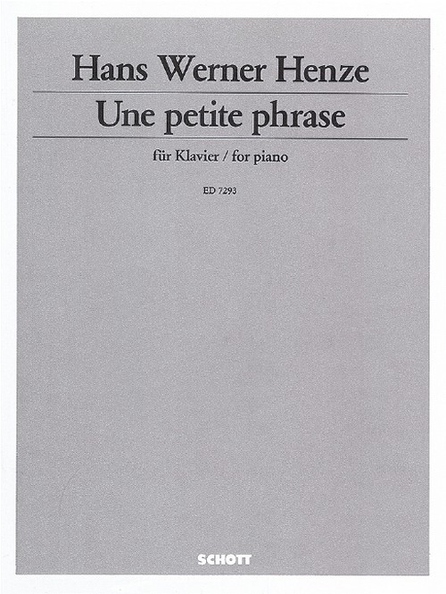 A small phrase, from the film Un amour de Swann, piano. 9790001076227