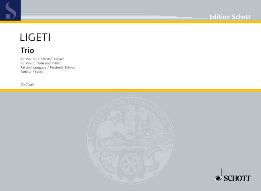 Trio, violin, horn (F/B) and piano, score