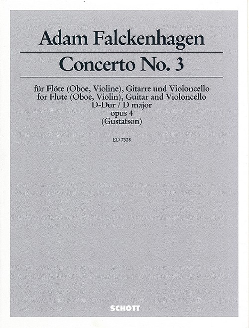 Concerto D Major op. 4/3, flute (oboe, violin), guitar and cello, score and parts