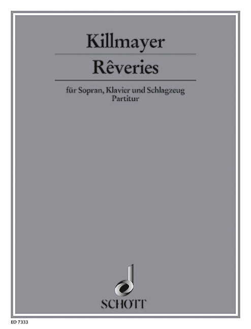 Rêveries, soprano, piano and percussion, score and parts. 9790001076555