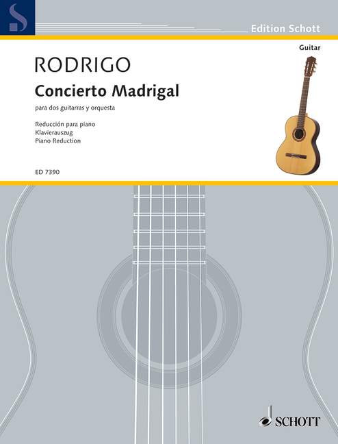 Concierto Madrigal, 2 guitars and orchestra, vocal/piano score. 9790001077415