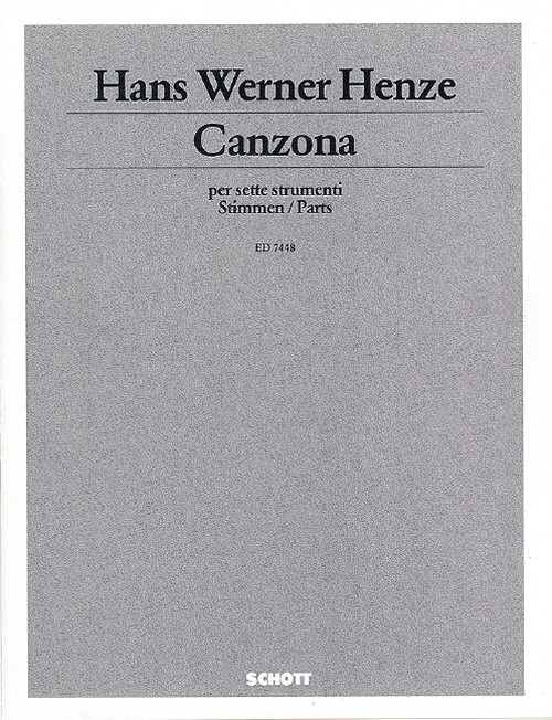 Canzona, for seven instruments, oboe, piano, harp, 3 violas and cello, set of parts