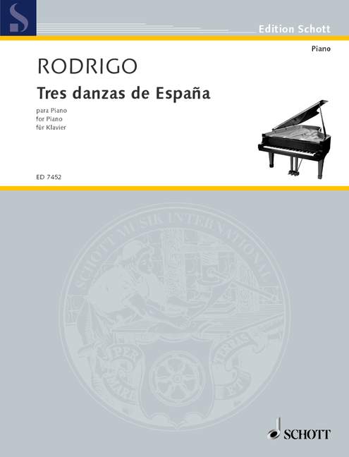 Tres danzas de España, auf die Gedichtsammlung Danzas viejas von Victor Espinós, piano. 9790001077989