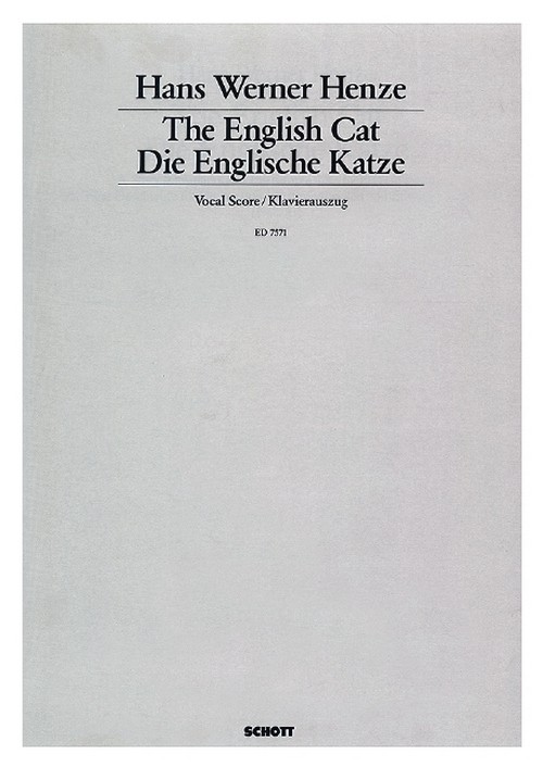 The English Cat, A Story for Singers and Instrumentalists, vocal/piano score