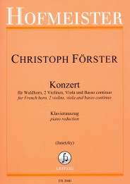 Konzert, for French Horn, 2 Violins, Viola and Basso Continuo, Piano Reduction