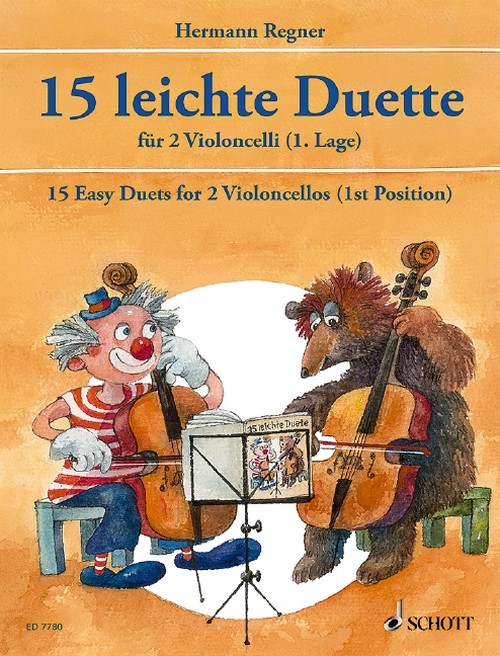 15 easy Duets, (1st position), 2 cellos, performance score