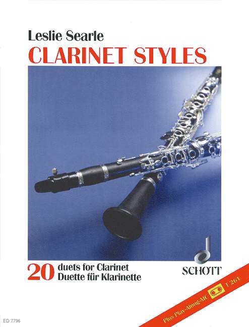 Clarinet Styles, 20 duets, 2 clarinets, edition with cassette. 9790001080934