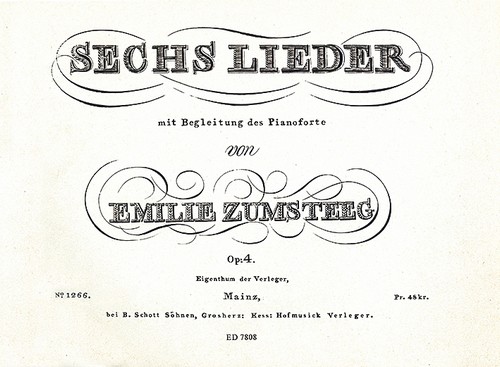 6 Lieder mit Begleitung des Pianoforte op. 4, voice and piano. 9790001081085