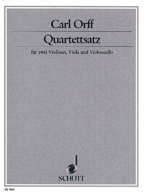 Quartet movement, string quartet, score and parts