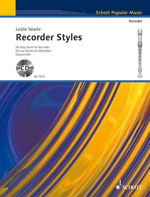 Recorder Styles, 20 Jazzy Duets, soprano- and treble recorder, edition with CD
