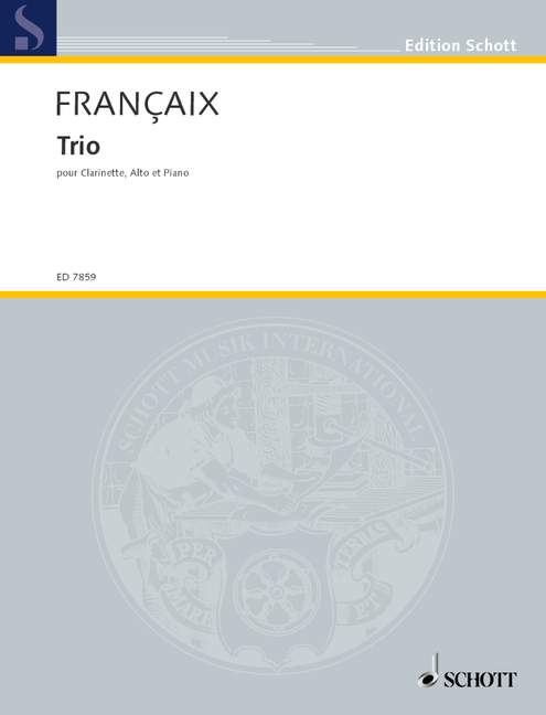 Trio, for clarinet, viola and piano, score and parts