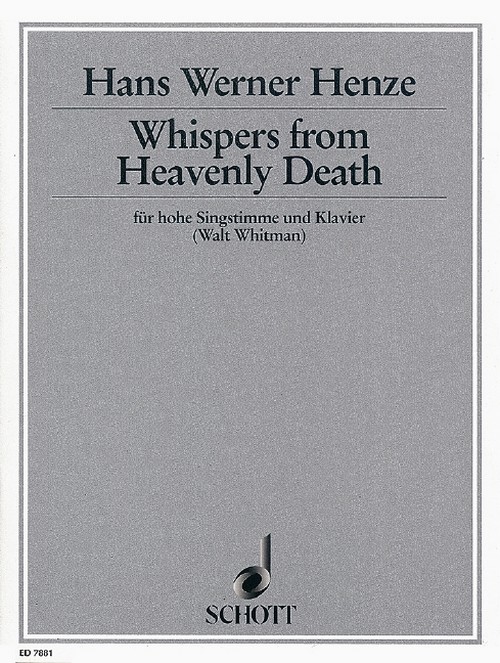 Whispers from Heavenly Death, Cantata for high voice and piano, vocal/piano score