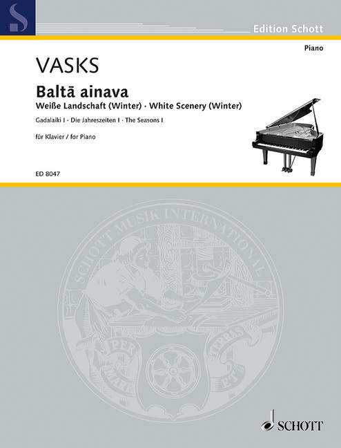 Balta ainava, (White Scenery -Winter-), piano, single sheet