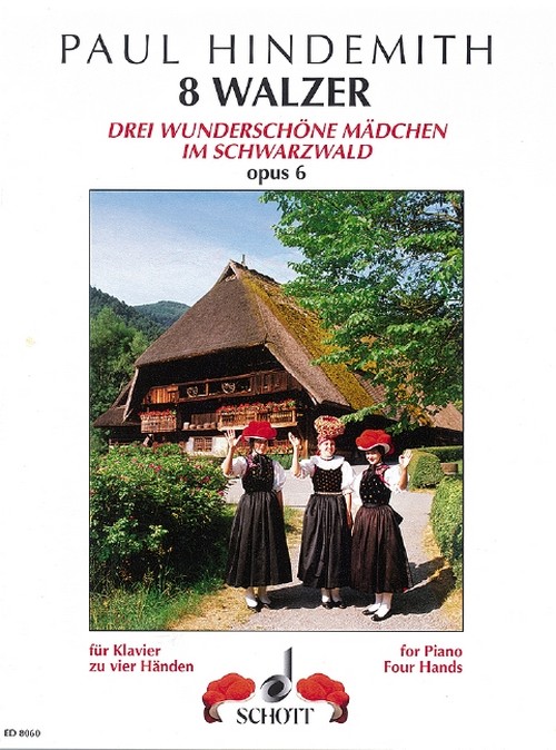 Eight Waltzes op. 6, Three beautiful girls in the Black forest, piano (4 hands)