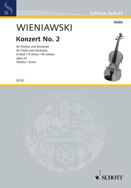 Violin Concerto No. 2 in D Minor op. 22, violin and orchestra, full score
