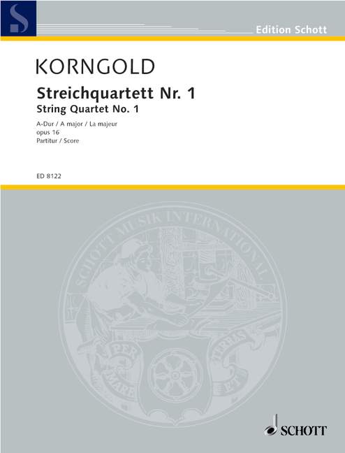 String Quartet No. 1 op. 16, A major, score