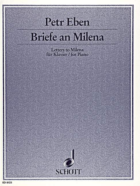 Letters to Milena, 5 piano pieces inspired by Franz Kafka letters. 9790001083461