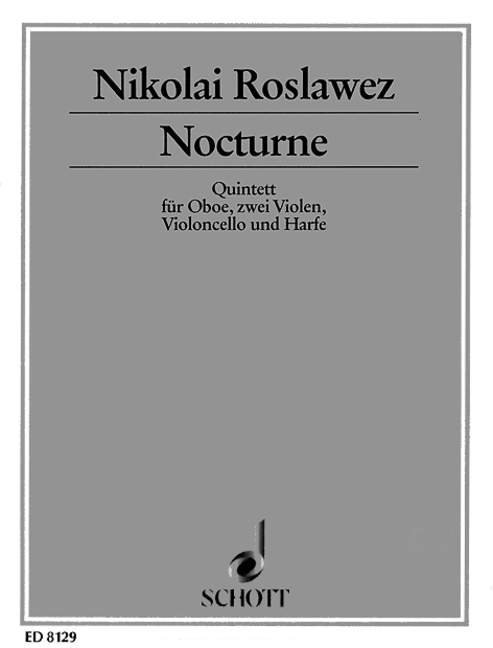 Nocturne Quintet, oboe, 2 violas, cello and harp, score and parts