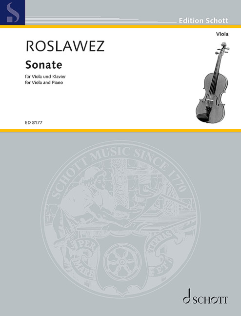 Sonata No. 1, Erstausgabe, viola and piano. 9790001083768