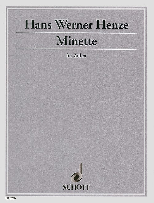 Minette, Fünf Melodien aus der Oper The English Cat, zither. 9790001084321