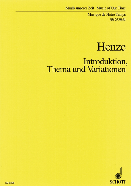 Introduction, Theme and Variations, cello, harp and string orchestra, conductor's and study score