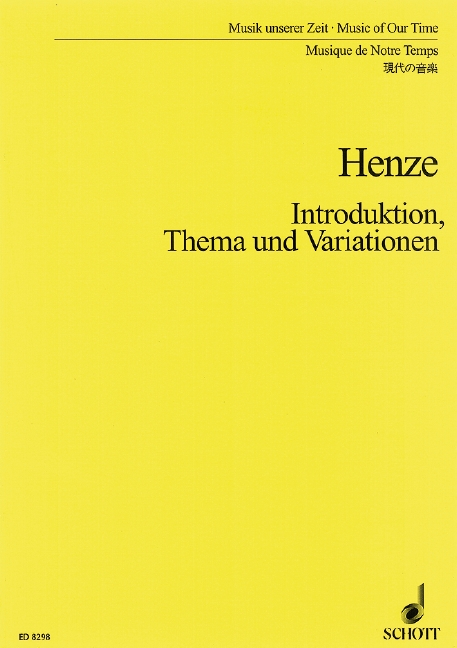 Introduction, Theme and Variations, cello, harp and string orchestra, conductor's and study score