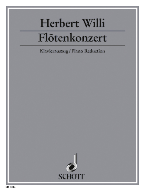 Flute Concerto, flute and orchestra, piano reduction with solo part. 9790001084840