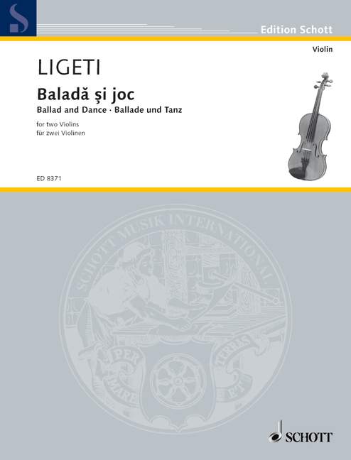 Balada si joc, (Ballad and Dance), 2 violins, performance score