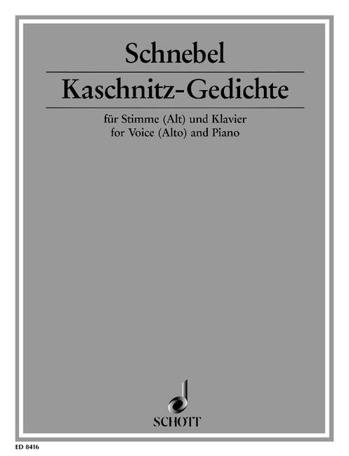 Kaschnitz-Gedichte, voice (alto) and piano