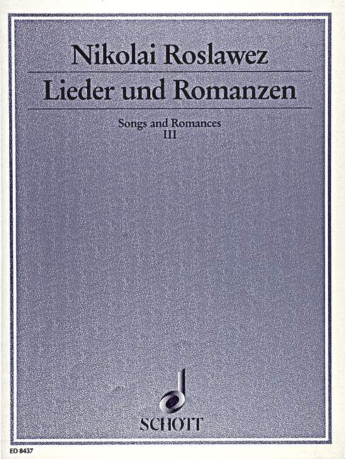 Lieder und Romanzen Band 3, Erstausgabe, voice and piano. 9790001112451