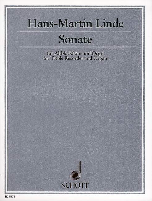 Sonata, treble recorder and organ