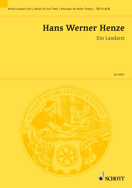 Ein Landarzt, Rundfunkoper auf die Erzählung von Franz Kafka (revidierte Fassung 1994), soloists, children's choir and chamber orchestra, study score. 9790001112840