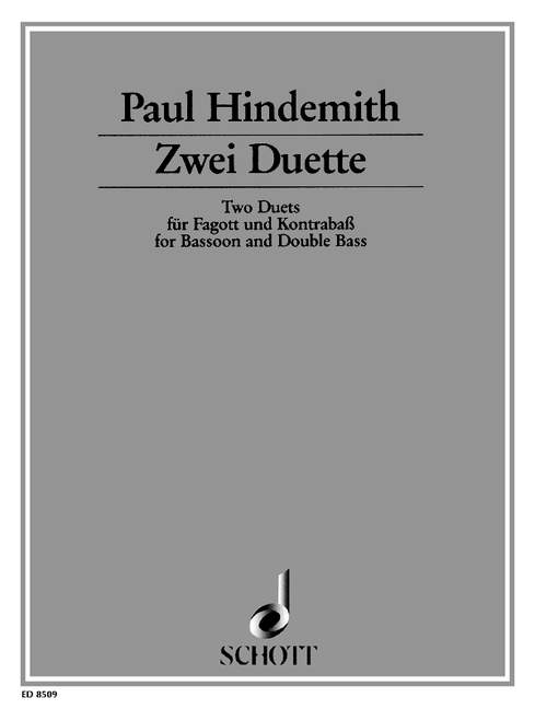 2 Duets, bassoon and double bass, performance score