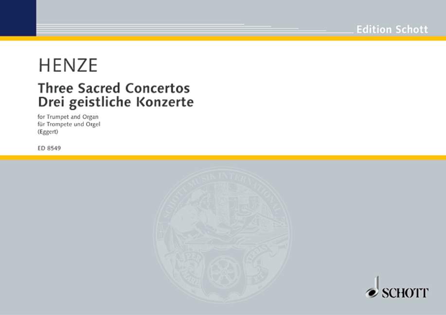 Three Sacred Concertos, for trumpet and organ. 9790001115148 Three Sacred Concertos, for trumpet and organ. 9790001115148