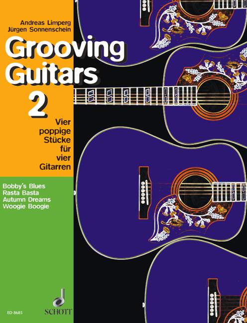 Grooving Guitars Band 2, Vier poppige Stücke, 4 guitars, score and parts. 9790001120883