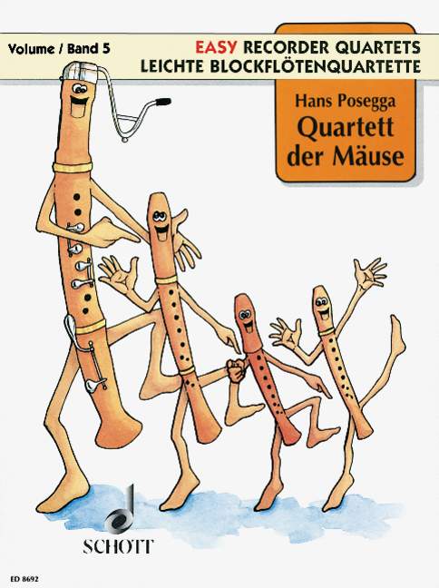 Quartett der Mäuse, Titelmusik der Sendung mit der Maus, 4 recorders (SATB), performance score