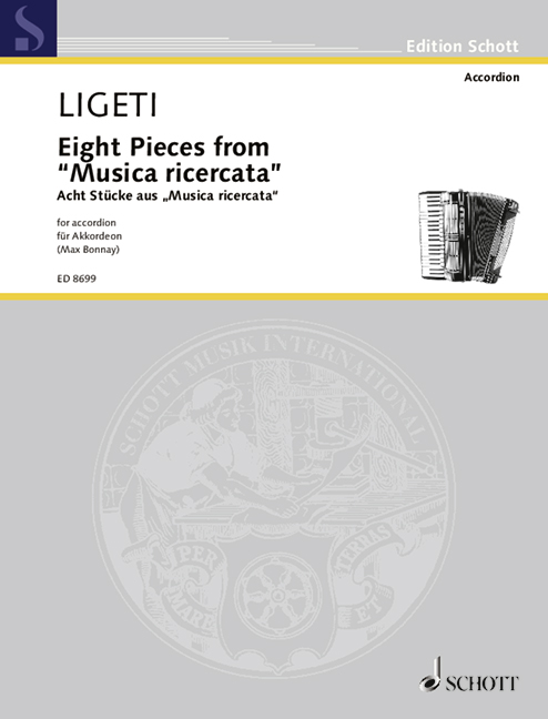 Eight Pieces, from Musica ricercata, accordion (M III). 9790001121491