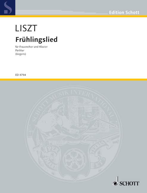 Frühlingslied, Fröhliche Lieder klingen im Hain, female choir (SMezA) and piano, score