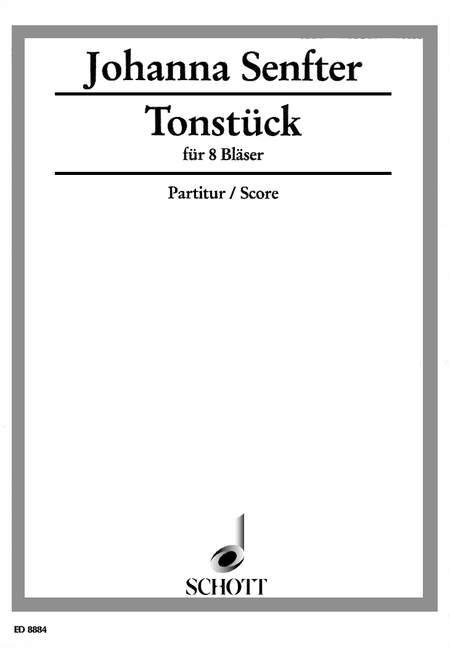 Tonstück E major op. 60, 8 wind instruments (flute, clarinet in A, 4 horns and 2 bassoons), score