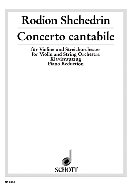 Concerto cantabile, für Violine und Streichorchester, piano reduction with solo part. 9790001124751