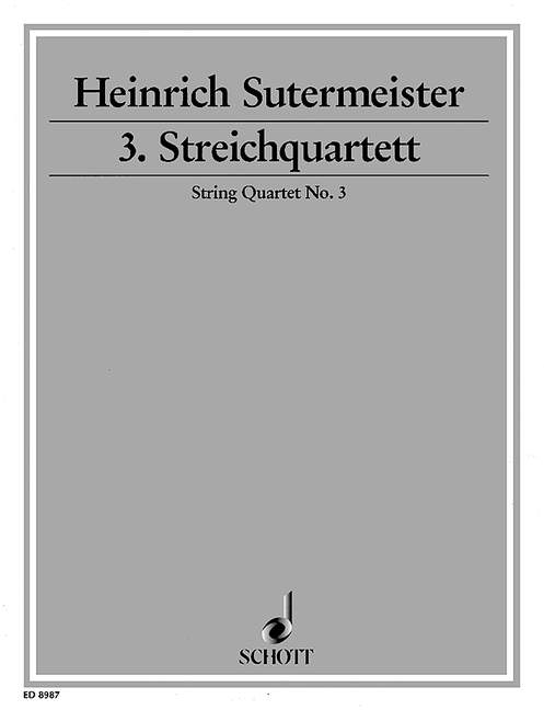 String Quartet No. 3, score and parts