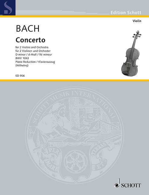 Concerto D Minor BWV 1043, 2 violins and piano. 9790001032278